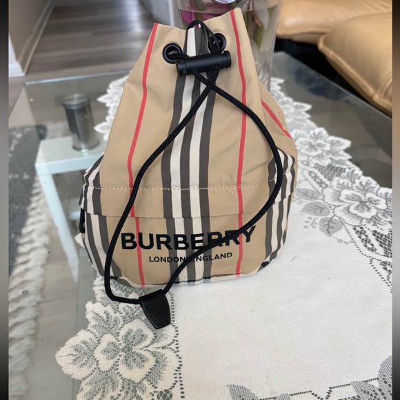 Burberry Icon Stripe ECONYL® Nylon Drawcord Pouch
